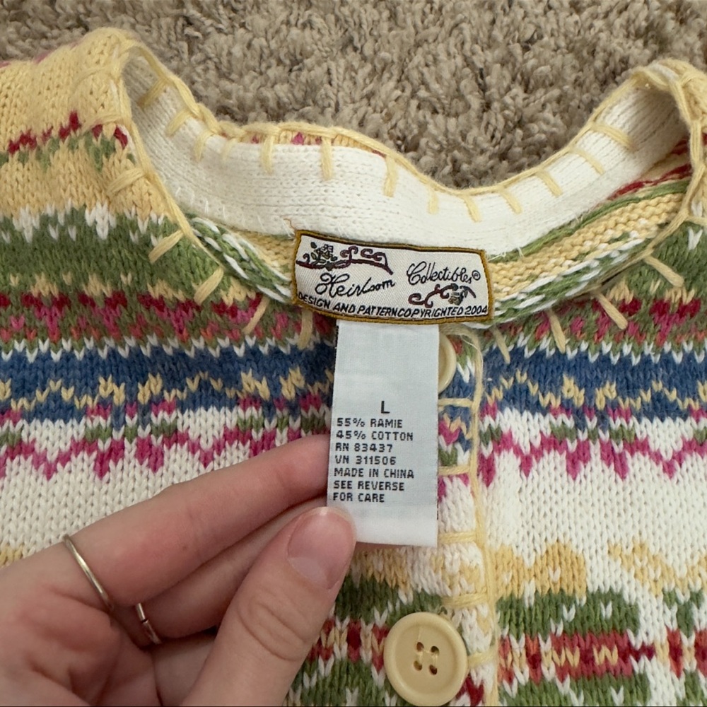 Adorable Vintage Button Down Sweater - Picture 7 of 9